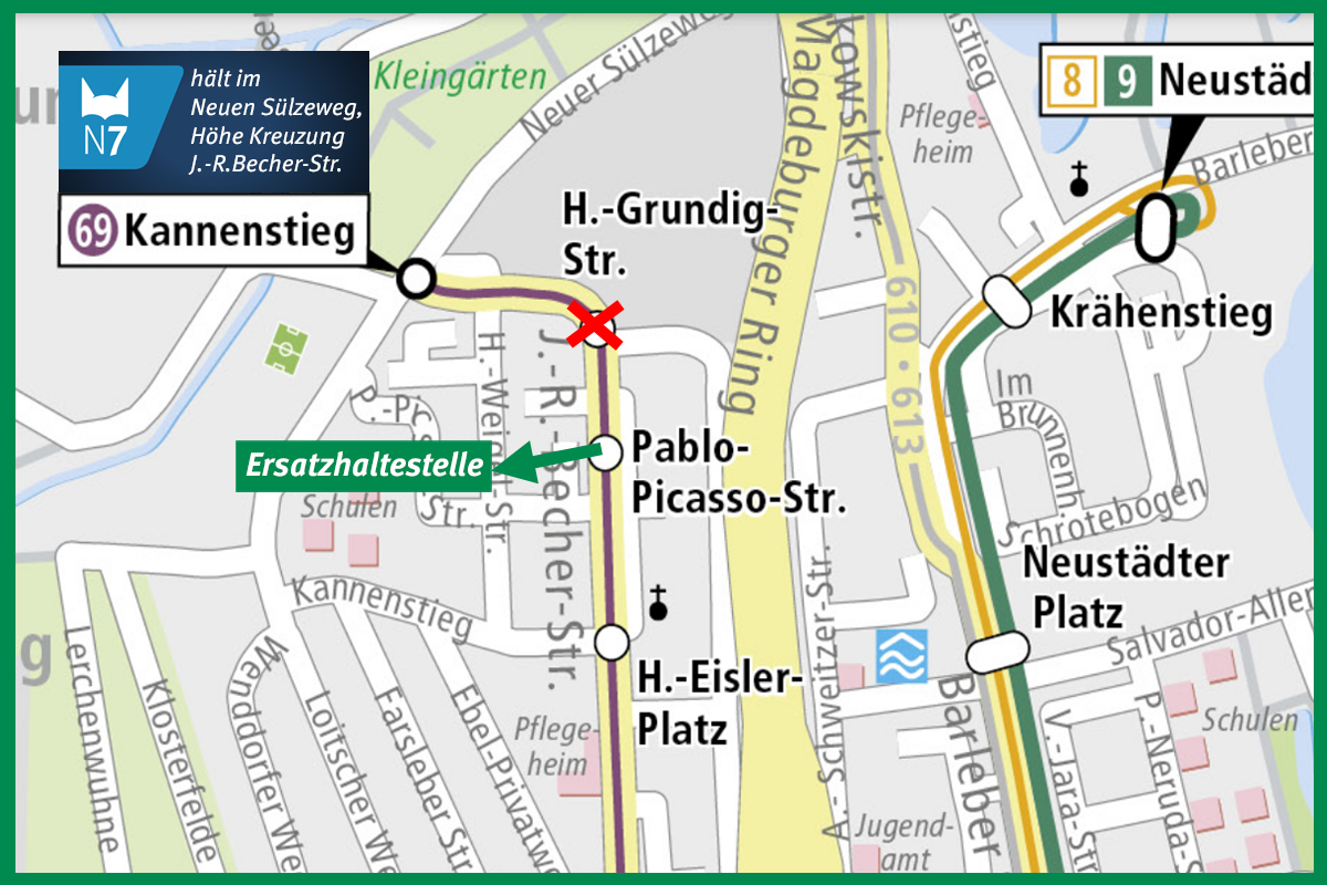 Linienänderung im Kannenstieg, ab 25.02.2019