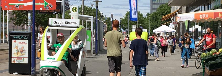 Mit der Rikscha durch den Breiten Weg