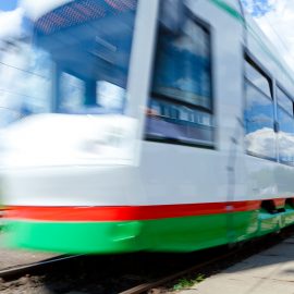 Aktuelle Straßenbahn der MVB