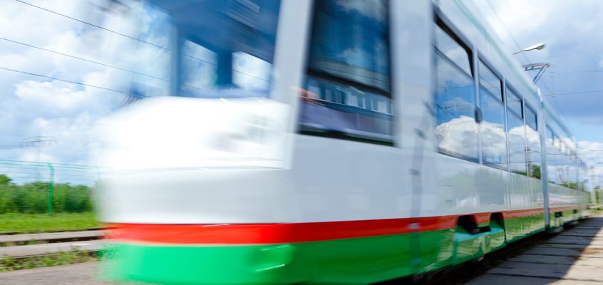 Aktuelle Straßenbahn der MVB