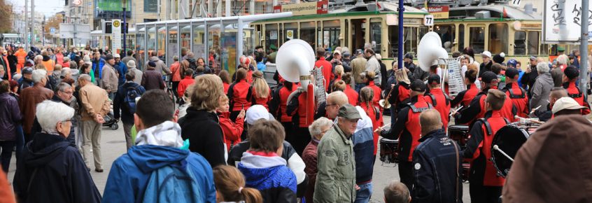 Eröffnungsfest Breiter Weg am 27.10.2019 mit Marschkappelle