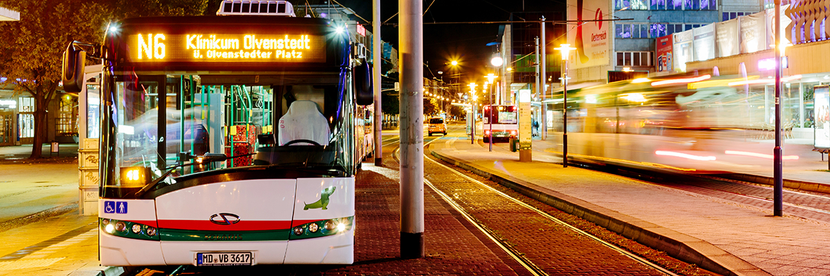 Nachtbus N6 am Alten Markt (Foto: Stefan Deutsch)