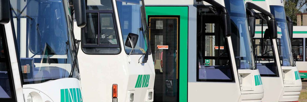 Straßenbahnen auf dem Straßenbahndepot