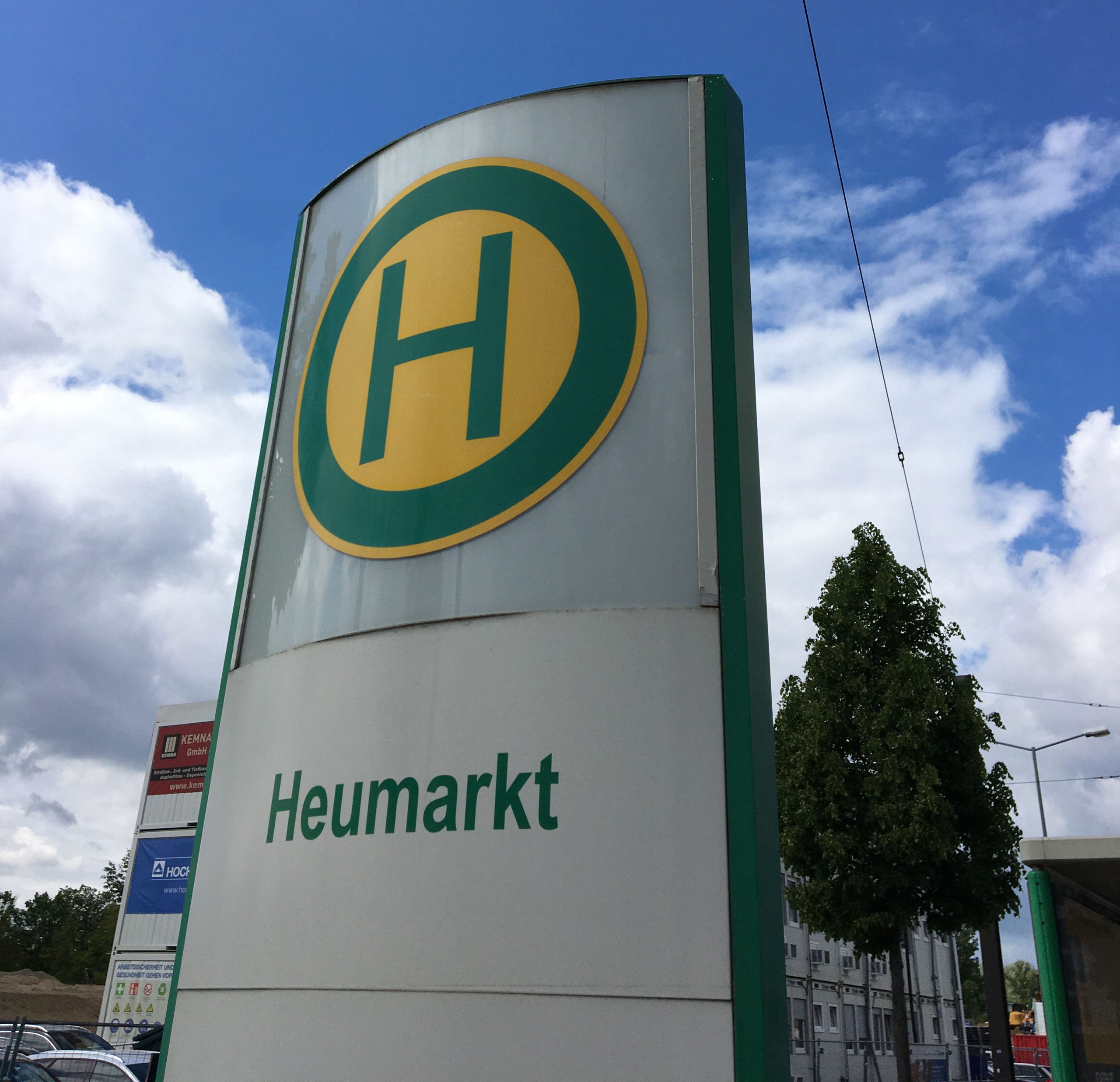Haltestellenstele Heumarkt