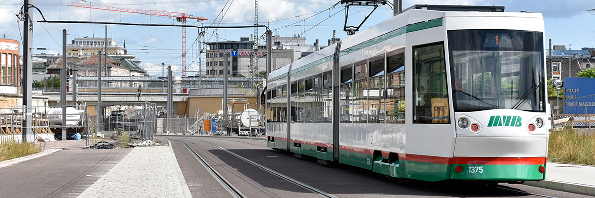 Linie 1 in Richtung Hauptbahnhof