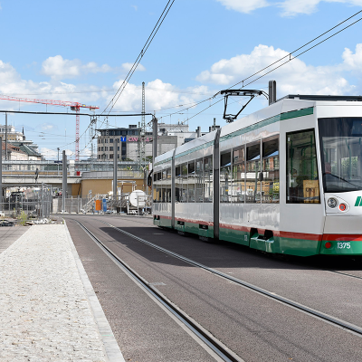 Linie 1 in Richtung Hauptbahnhof