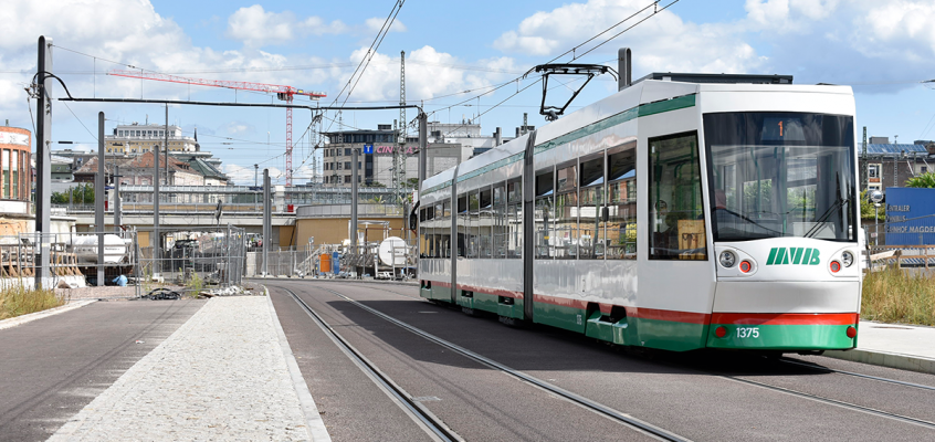 Linie 1 in Richtung Hauptbahnhof