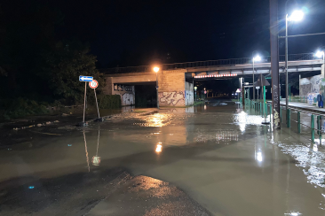 Wasserrohrbruch am Dienstagabend (31. August 2021) im Herrenkrug