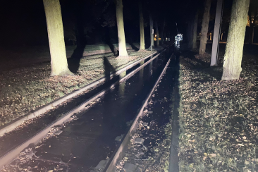 Wasserrohrbruch am Dienstagabend (31. August 2021) im Herrenkrug