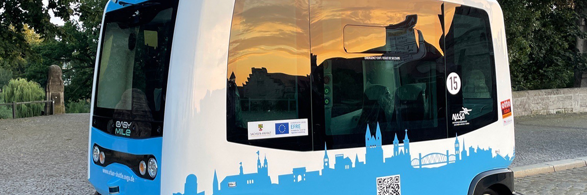 Automatisierter Shuttlebus „Elbi“ (Foto: Andreas Gürtler, MD)