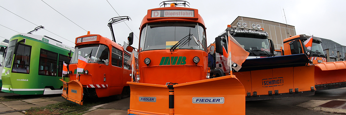 Der Winterdienst der Landeshauptstadt Magdeburg und der Magdeburger Verkehrsbetriebe auf dem betriebshof