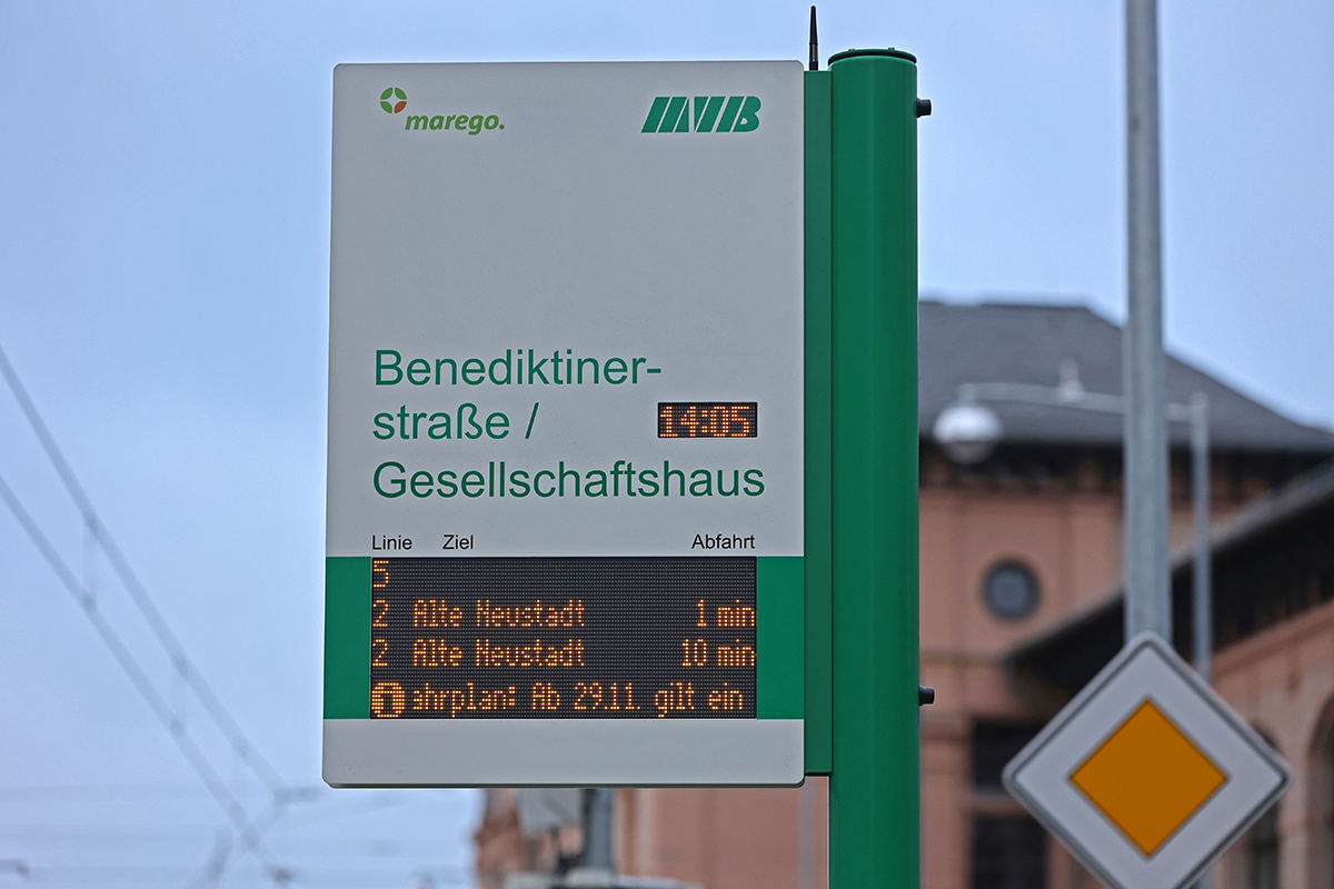 Haltestelle Benediktinerstraße/Gesellschaftshaus (Foto: Peter Gercke)