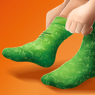 Bei Aboabschluss gibt's MVB-Socken gratis.