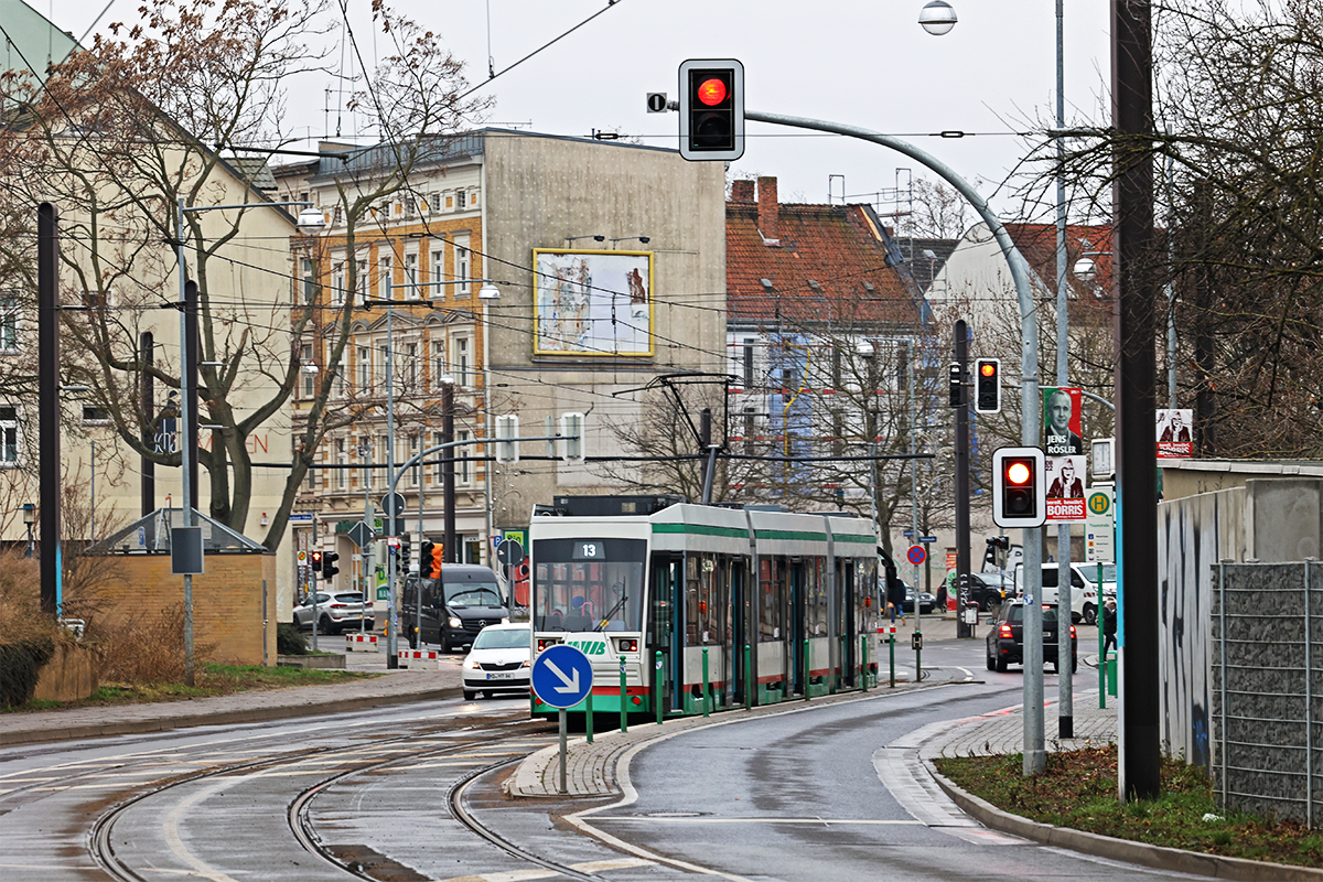 Straßenbahn in Buckau (Foto: Peter Gercke)