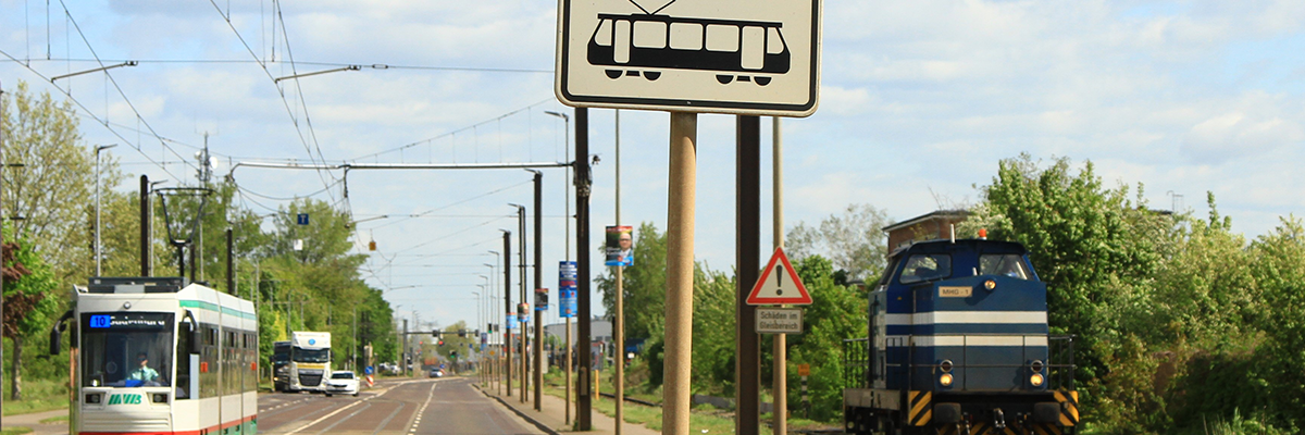 Straßenbahn in Rothensee (Foto: Andreas Gürtler, MD)