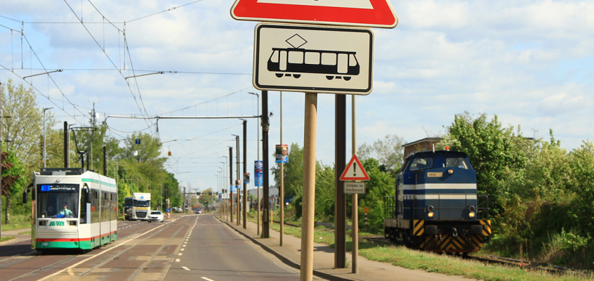 Straßenbahn in Rothensee (Foto: Andreas Gürtler, MD)
