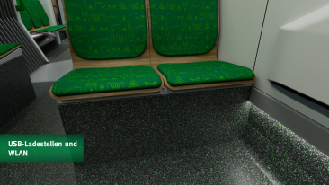 Flexity: Eine neue Straßenbahn für Magdeburg - USB-Ladestellen und WLAN