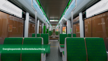 Flexity: Eine neue Straßenbahn für Magdeburg - Energiesparende Ambientebeleuchtung