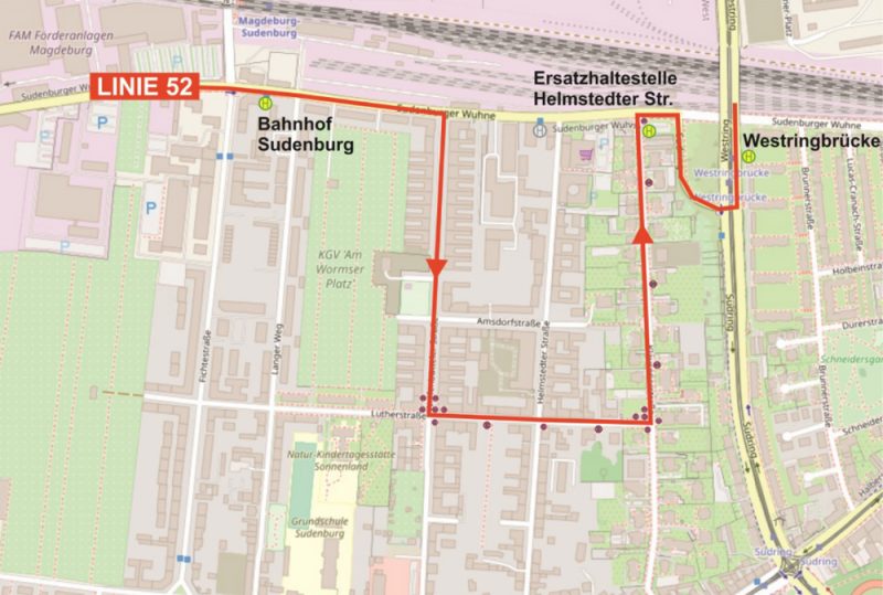 Umleitung Buslinie52