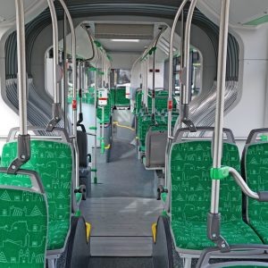 Fahrgastraum MAN-Gelenkbus 2022 (Foto: Peter Gercke)