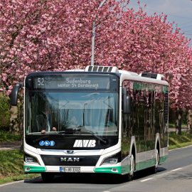 Buslinie 52 auf dem Holzweg (Foto: Peter Gercke)