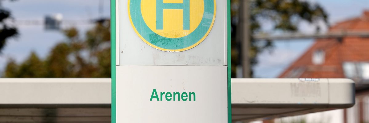 Haltestelle Arenen (Foto: Peter Gercke)