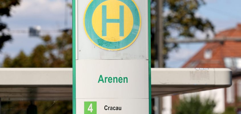Haltestelle Arenen (Foto: Peter Gercke)