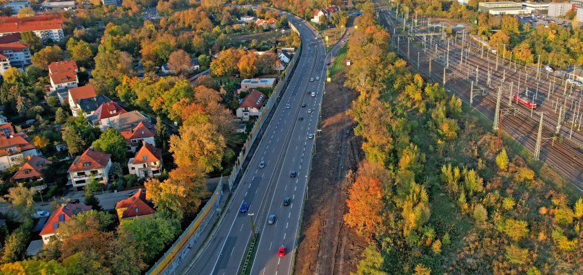Luftbild auf den Magdeburger Ring
