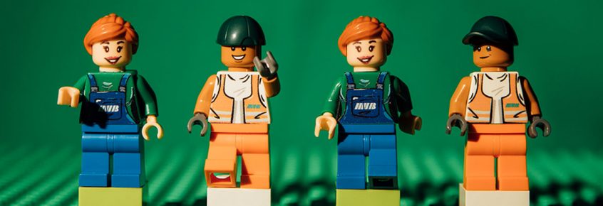 MVB Lego Minifiguren, Gleisbauer, Werkstattmitarbeiterin