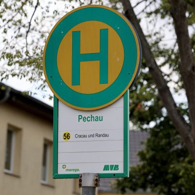 Haltestellenschild Pechau