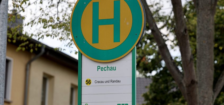 Haltestellenschild Pechau