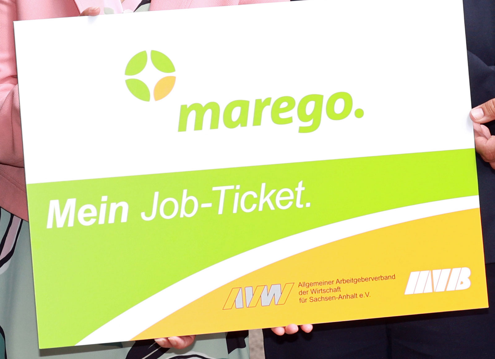 Schild vom marego Job-Ticket