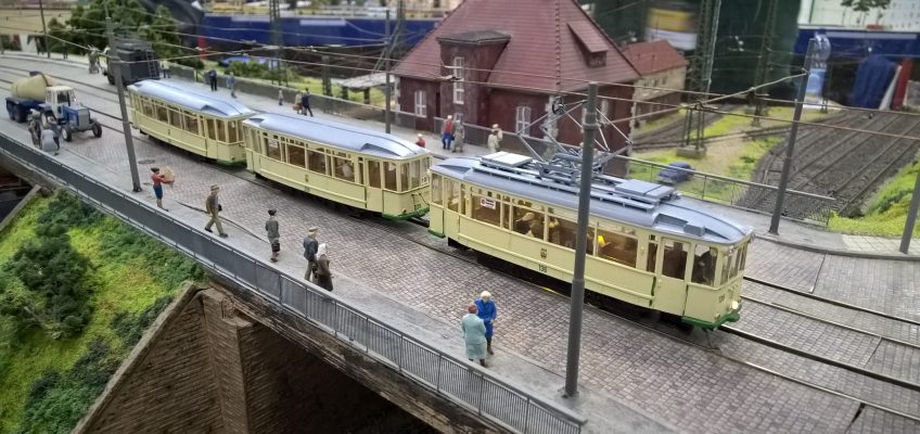 Historische Miniatur Modellstraßenbahn