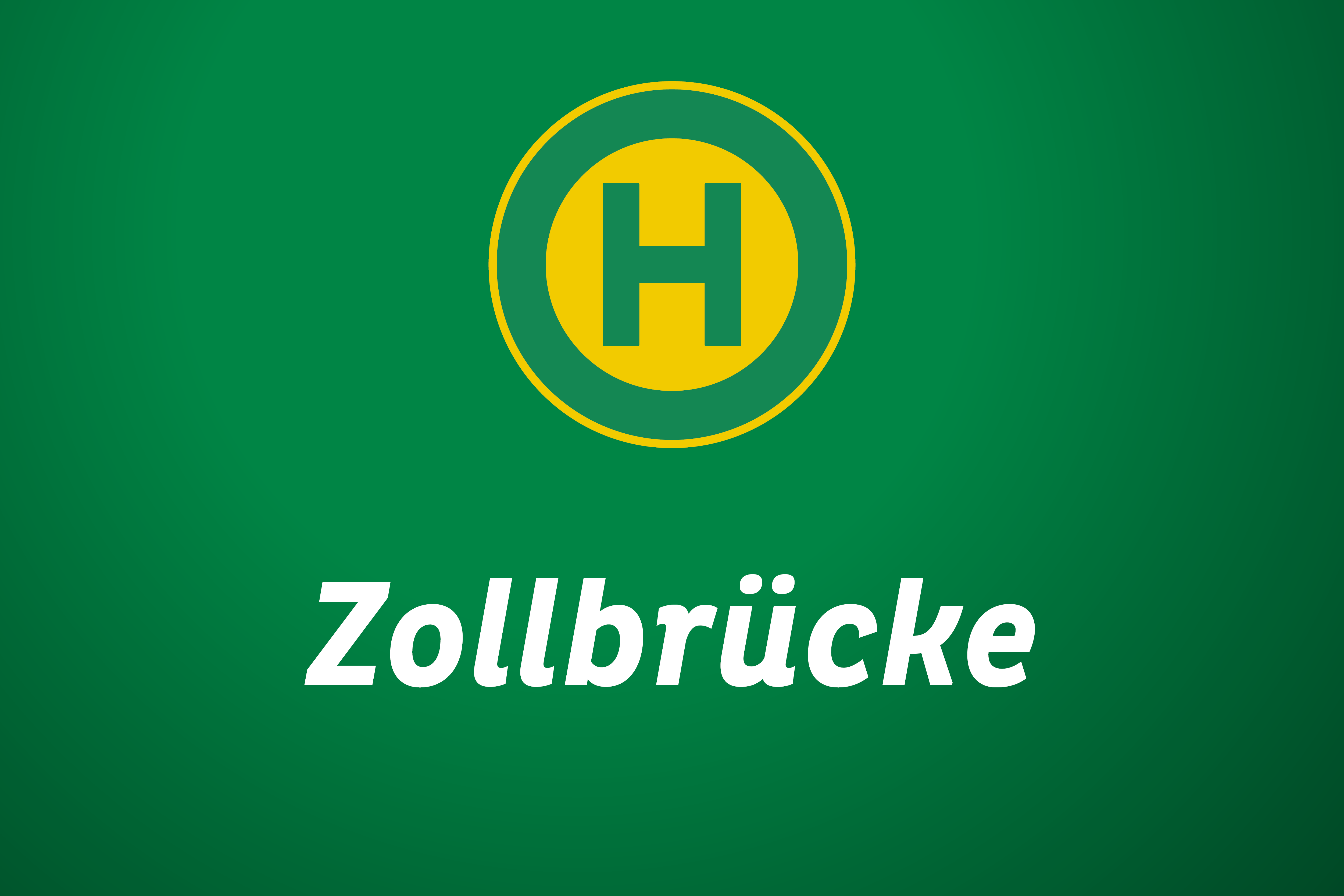 Umfrage zur Namensgebung der neuen Brücke. Grafik mit Haltestellenname Zollbrücke.