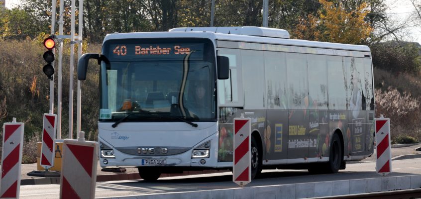 Schienenersatzverkehr der Linie 40 zum Barleber See