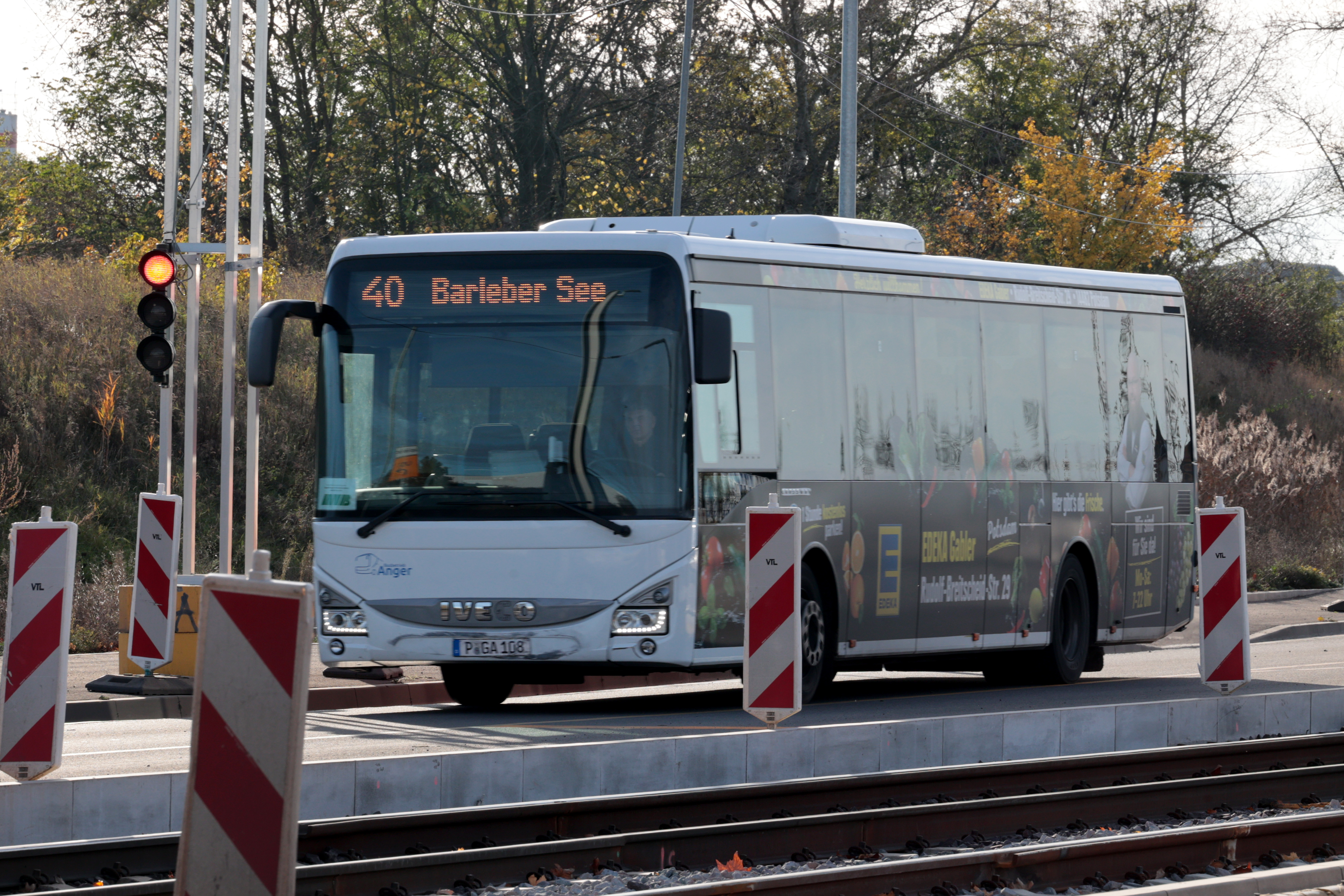 Schienenersatzverkehr der Linie 40 zum Barleber See