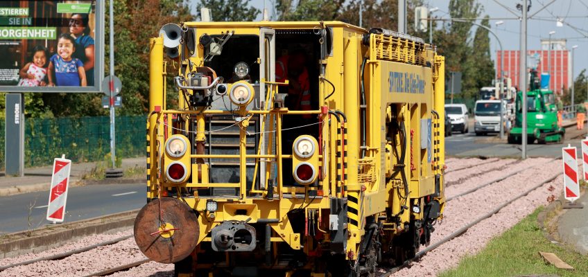 Gleisarbeiten an der Westringbrücke