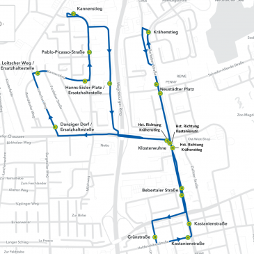 Linienverlauf SEV 41