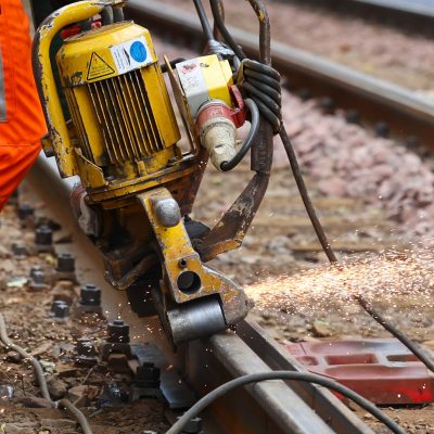 Gleisbauarbeiten in der Olvenstedter Straße