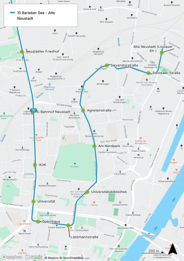 Linienführung Linie 10