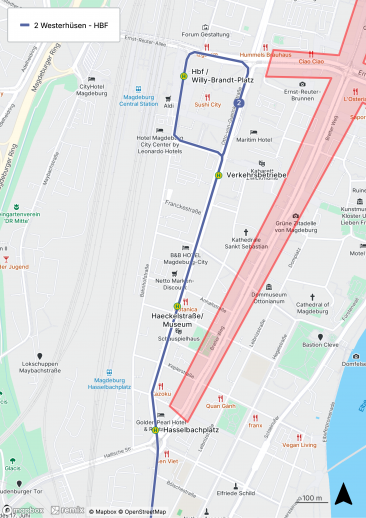 Linienführung Linie 2