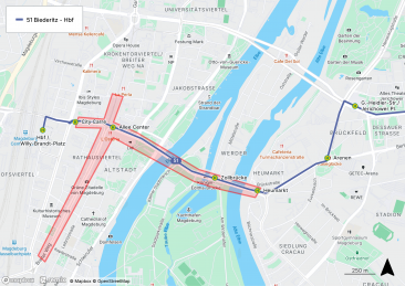 Linienführung Linie 51