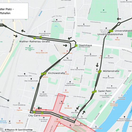 Linienführung Linie 73