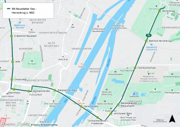 Linienführung Linie 9 (Nord)
