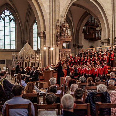 Aufnahme aus einem Konzert des Magdeburger Domchores während der Domfestspiele 2025 (Gotthard Demmel)